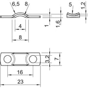 OBO Bettermann - Befestigungsschelle für Kabel/Rohre Zugentlastungsschelle 7901 6.5 G − 100 Stück