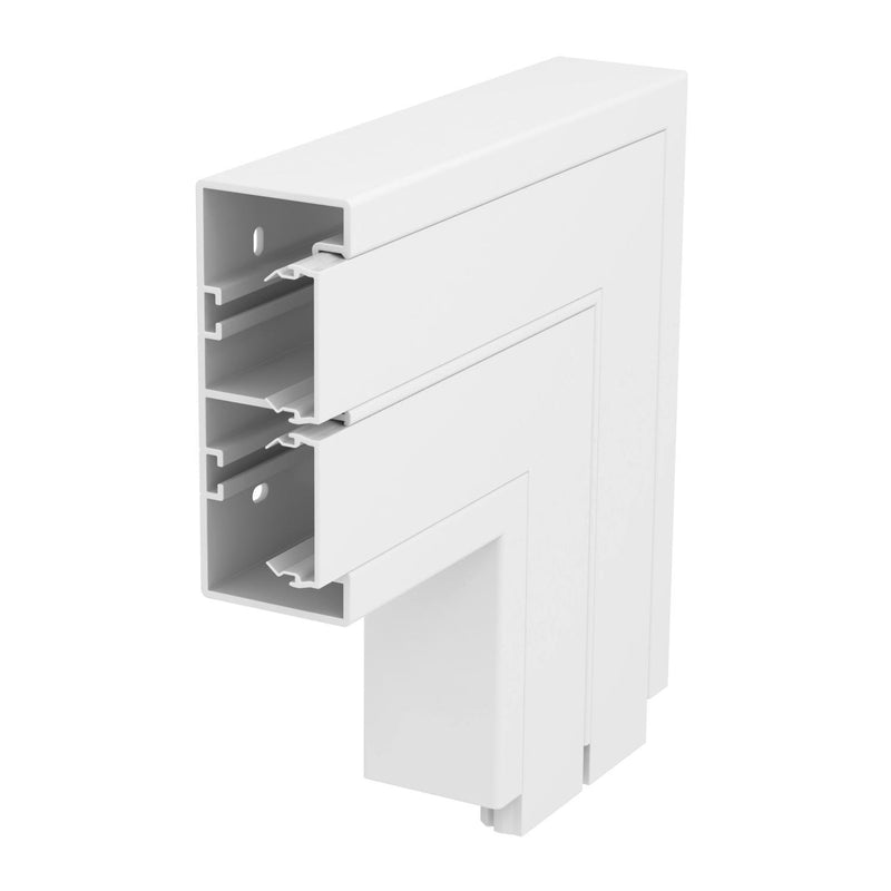 OBO Bettermann - Flachwinkel für Geräteeinbaukanal Flachwinkel GK-FS53130RW starre Form