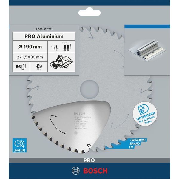 Bosch - Kreissägeblatt PRO Aluminium cordless 2608837771 Kreissägeblatt 190 x