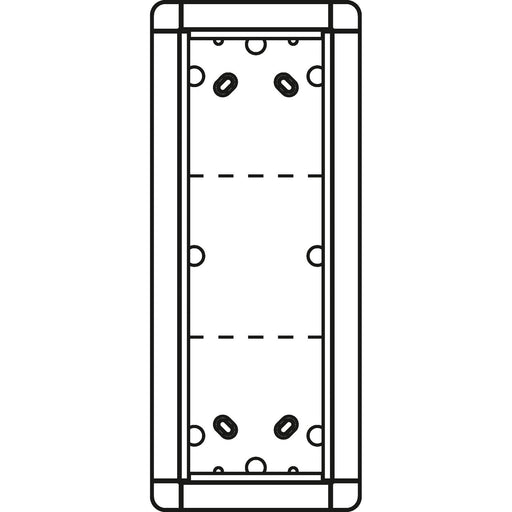 Ritto - Montageelement für Türstation Portier AP-Rahmen ws 1883370 3-fach, 133x326mm