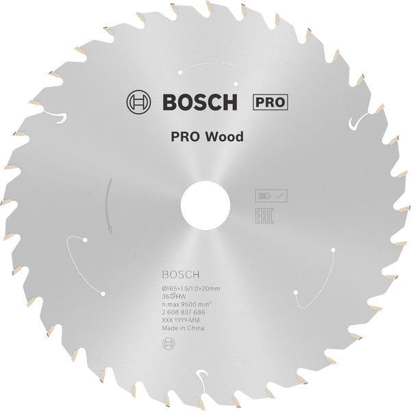 Bosch - Kreissägeblatt PRO Wood cordless 2608837686 Kreissägeblatt 165 x