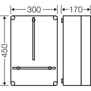 Hensel - Zähler-Leergehäuse Zählergehäuse Mi 2300 300x450x170mm T=146