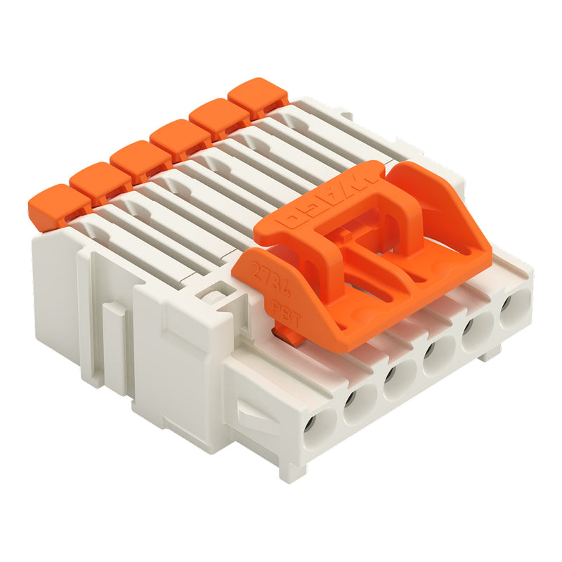 WAGO - Kabelsteckverbinder für Leiterplattensteckverbinder 1-Leiter-Federleiste,Hebel 2734-1106/328-000 PushinCAGECLAMP,lgr − 50 Stück