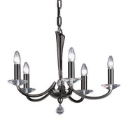 Brumberg Leuchten - Pendelleuchte Krone Bahia 00859025 5Lp., schwarzchrom
