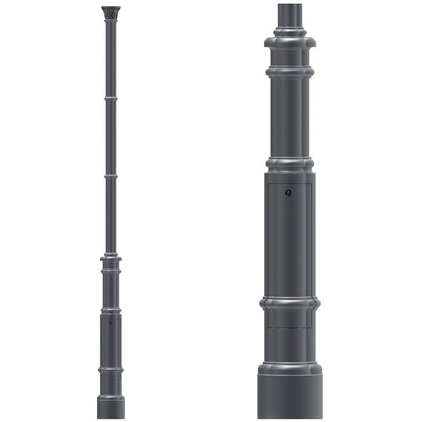 Leipziger Leuchten - Lichtmast Ziermast Z76mm 9.955.2214.70AFQ DB703 L3260mm