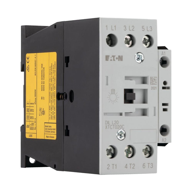 Eaton - Leistungsschütz zum Schalten von Wechselstrom Lampenlastschütz 400V 50Hz DILL20(400#104409 440V 60Hz 20A