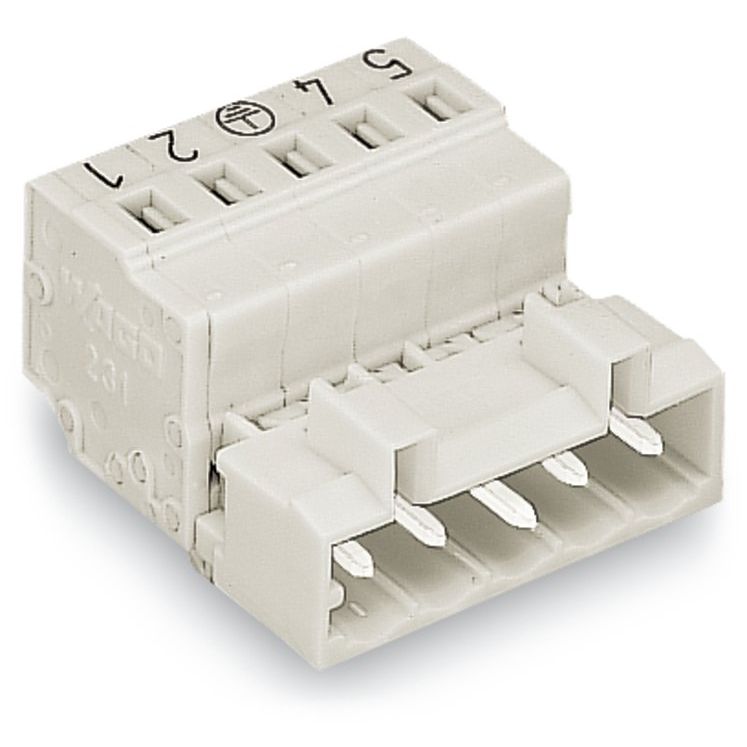 WAGO - Kabelsteckverbinder für Leiterplattensteckverbinder 1-Leiter-Stiftleiste 721-605/018-042 CAGECLAMP,2,5mm²,lgr − 50 Stück