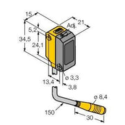 Turck - Lichttaster mit Hintergrundausblendung Opto Sensor QS18VN6AF100Q Lichttaster