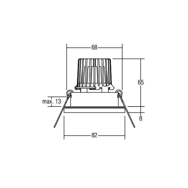 Brumberg Leuchten - Downlight/Strahler/Flutlicht LED-Einbaudownlight 230V 38149253 3000K alu