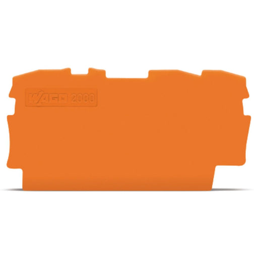WAGO - Abschluss- und Zwischenplatte für Reihenklemme 3L-Abschlussplatte 2000-1392 orange − 25 Stück
