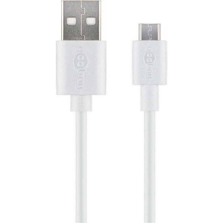 Goobay - Konfektioniertes A/V-Kabel Micro-USB 2.0 Ladekabel 43837 Android,1m,ws