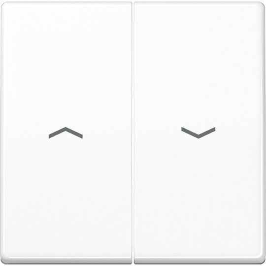 Jung - Abdeckung/Bedienelement für Installationsschalterprogramme Wippe Symbole aws AS 591-5 PBF WW für Jal.Schalter