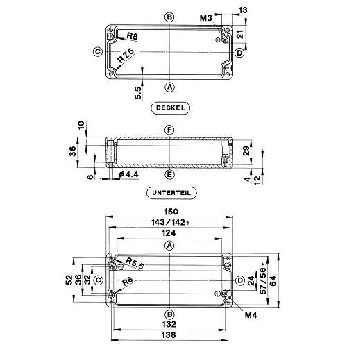 Bernstein - Leergehäuse Aluminiumgehäuse GEH.CA-100