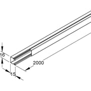 Niedax - Leitungsführungskanal LFK-Kanal LLK 16.016 W Unterteil + Deckel − 2 Meter