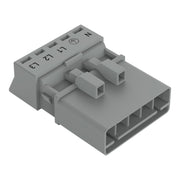 WAGO - Steckverbinder für steckbare Gebäudeinstallation Stecker 5-polig 890-255/060-000 Kod. B,grau − 50 Stück