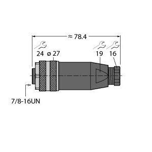 Turck - Rundsteckverbinder, feldkonfektionierbar (Industriesteckverbinder) Steckverbinder B4131-0/13.5 konfektionierbar