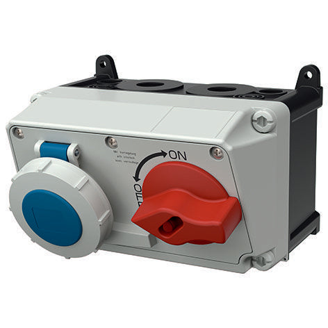 Mennekes - CEE-Steckdose abschaltbar, abgesichert (IEC 60309) Wanddose DUO 7629 32A,3p,6h,230V,IP67
