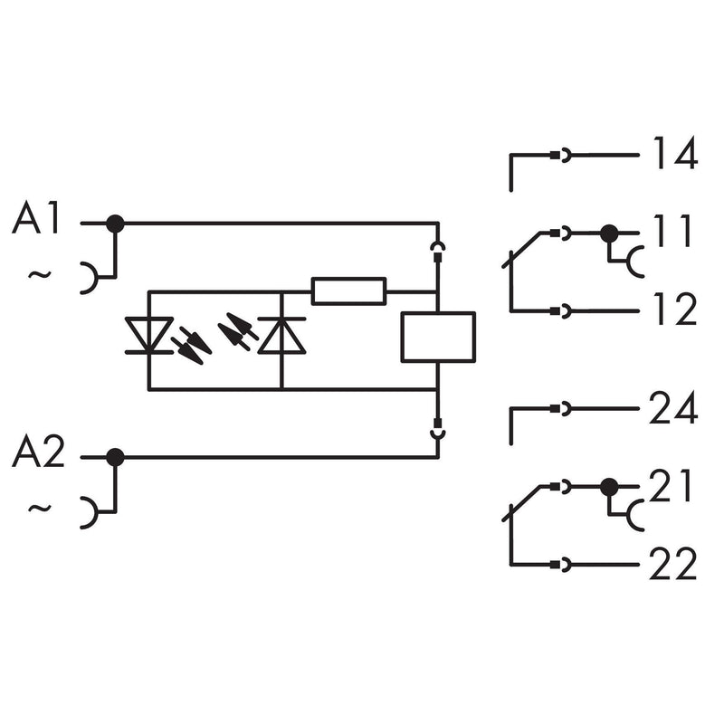 WAGO - Schaltrelais Relaismodul 788-548 AC 115 V,2 Wechsler