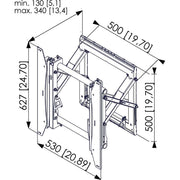 Vogels - Halterung für Audio-/Videosysteme Videowandhalterung PFW6875 sw Pop-Out,Hochformat
