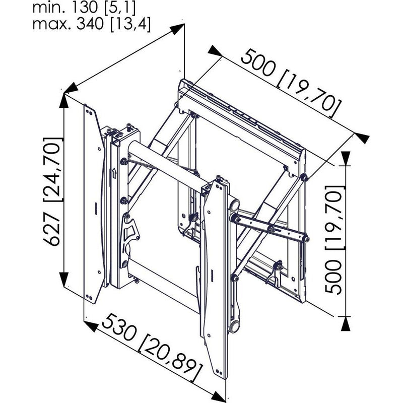 Vogels - Halterung für Audio-/Videosysteme Videowandhalterung PFW6875 sw Pop-Out,Hochformat