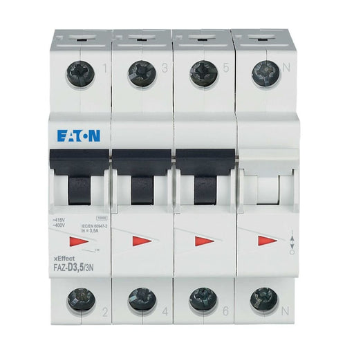 Eaton - Leitungsschutzschalter 3p. FAZ-D3,5/3N 3,5A Charakt.: D