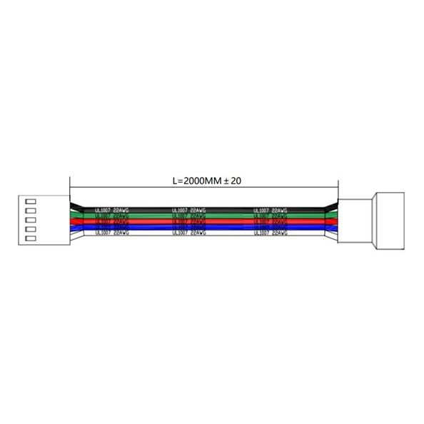 Radium Lampenwerk - Elektrisches Zubehör/Ersatzteile für Leuchten Verlängerung 24V FXZA4382 RGBW 2m