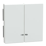 Merten - Abdeckung/Bedienelement für Installationsschalterprogramme Doppelwippe aws/gl MEG3420-0325 Kontrollfenster