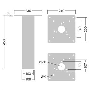 Thorn - Mechanisches Zubehör/Ersatzteile für Leuchten Befestigungszubehör MGR BASE B #96637251
