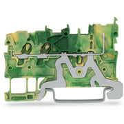 WAGO - Schutzleiter-Reihenklemme 2-Leiter/1-Pin-PE-Basiskl. 2020-1307 CAGE CLAMP,gn-ge − 50 Stück