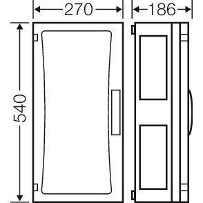 Hensel - Leergehäuse ENYSTAR-Leergehäuse FP 0340 EB.maße 216x486x136