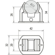 DEHN - Zubehör/Ersatzteile für Erdung und Blitzschutz Adapter RLA 23 FB K SW D=23mm f.HVI-Leitung