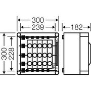 Hensel - Sicherungskasten DZ-Gehäuse Mi 3230 5x3x63A,D02,E18