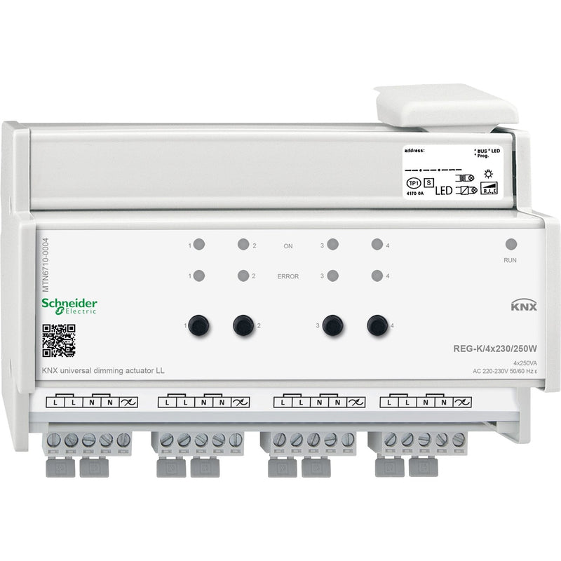 Schneider Electric - Bussystem-Dimmaktor KNX Universal-Dimmaktor MTN6710-0004 LL REG-K/4x230/250 W