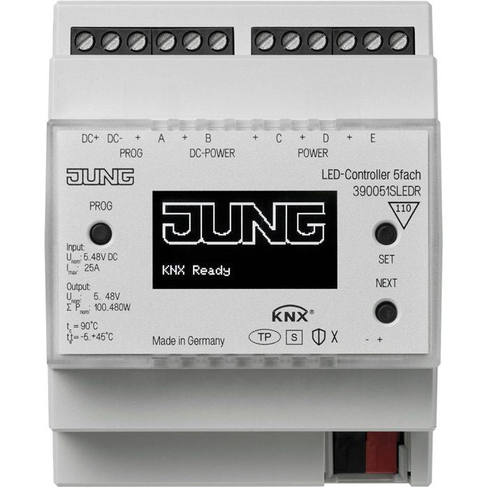 Jung - Bussystem-Dimmaktor KNX LED-Controller 5fach 39005 1S LED R DC5-48V,REG ,Secure