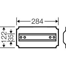 Hensel - Tragschiene Erweiterungsmodul Mi EM 01 Hutprof.35mm L284mm