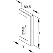 Niedax - Wandanschlussblende für Geräteeinbaukanal GK-Wandabschlussblende GWB 110T60 S einzügig 151x61mm − 10 Stück