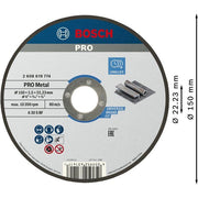 Bosch - Trenn-/Schleifscheibe PRO Metal Trennscheibe, 2608619774 150 x 2.5 x 22.23 mm