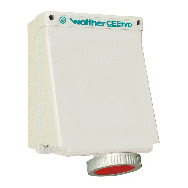 Walther Werke - CEE-Steckdose abschaltbar, abgesichert (IEC 60309) Wasserdichte Wandsteckdose AE119306MV 16A 3P 6h
