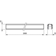 Philips Lighting - Stromschiene 3-Phasen-Stromschiene RCS750 3C L2000 ALU