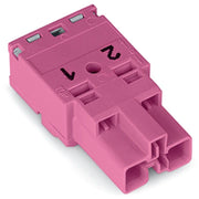 WAGO - Steckverbinder für steckbare Gebäudeinstallation Stecker 2-polig 770-292 Kod. B,pink − 100 Stück