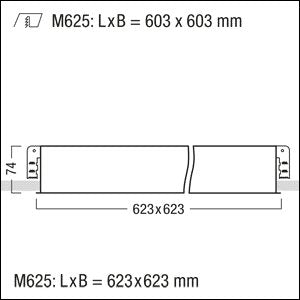 Zumtobel Group - Decken - /Wandleuchte LED - Einbauleuchte MIREL - L NIV#42182122 3800 - 840 M625Q EVG