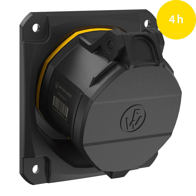 Walther Werke - CEE-Anbausteckdose (IEC 60309) CEE NEO Anbaudose schräg FW532504CC 32A 5P 4h IP54