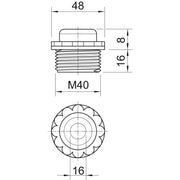 OBO Bettermann - Kabeleinsteckstutzen Einschraubnippel 90 M40 GE geschl. M40 PE lgr − 10 Stück