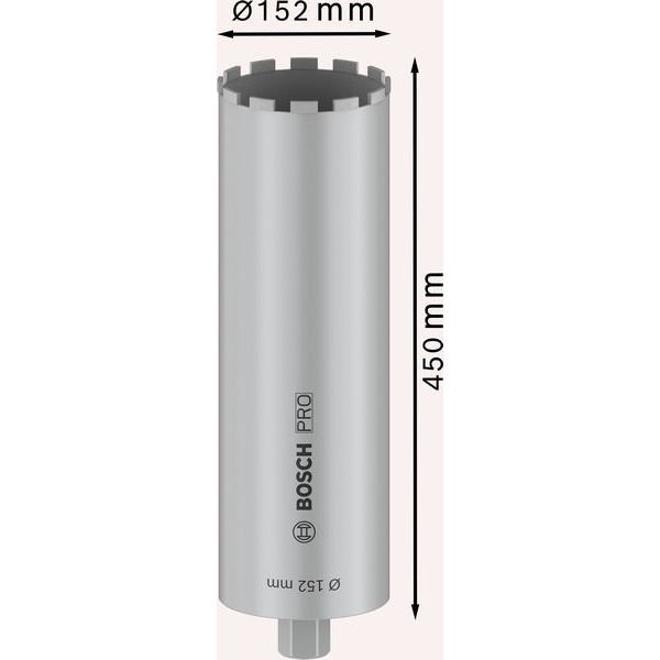 Bosch - Bohrkrone PRO Nassbohrkrone, 152 x 2608601743 450 mm G 1 1/4 Zoll