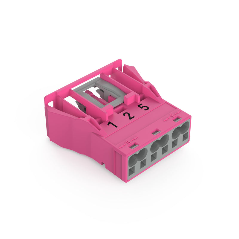 WAGO - Geräteanschluss für steckbare Gebäudeinstallation Snap-In-Buchse 770-783/081-000 3-polig,Kod. B,pink − 100 Stück