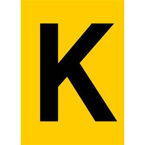 Jahn - Kennzeichnungsmaterial Zahlen+Buchstaben 06/050-K gelb − 10 Stück