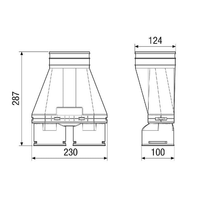 Maico - Zubehör/Ersatzteile für Ventilatoren Adapter MA-AD2-90 Nennweite 90