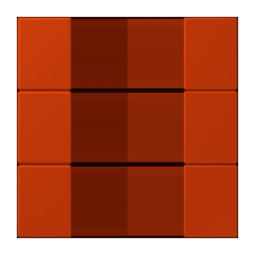 Jung - Abdeckung/Bedienelement für Installationsschalterprogramme Tastensatz 3fach LC 503 TSA 244 rouge vermillon 59