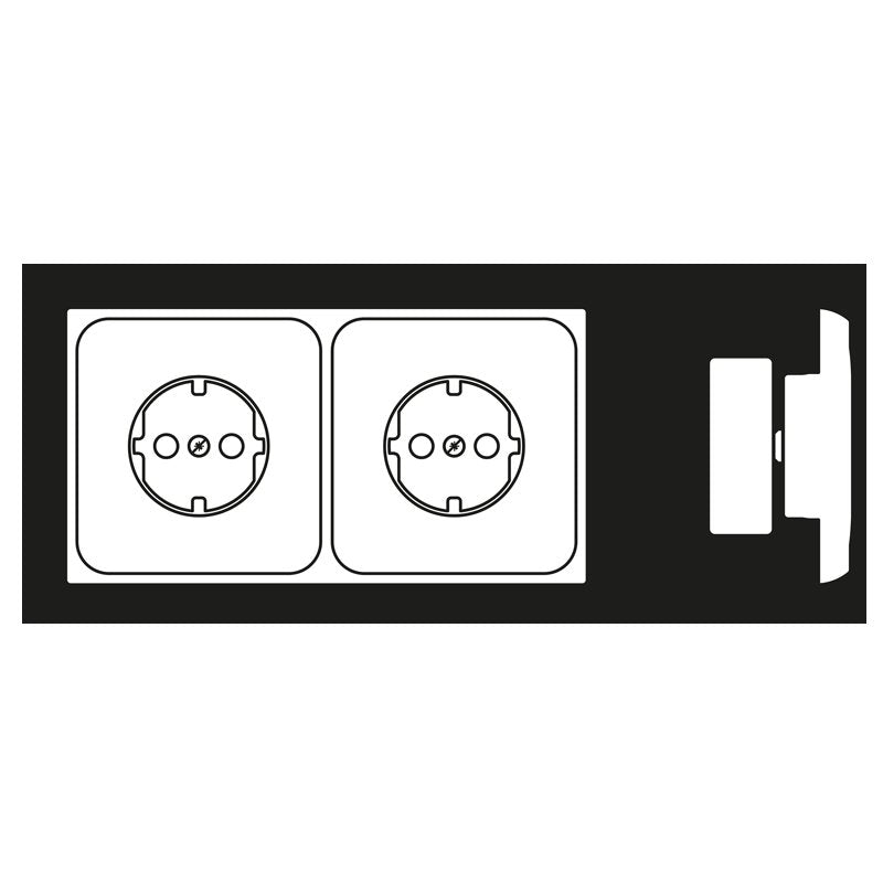Jung - Steckdose KK-SCHUKO-Steckdose 2-fach CD 522 BF 16A 250V