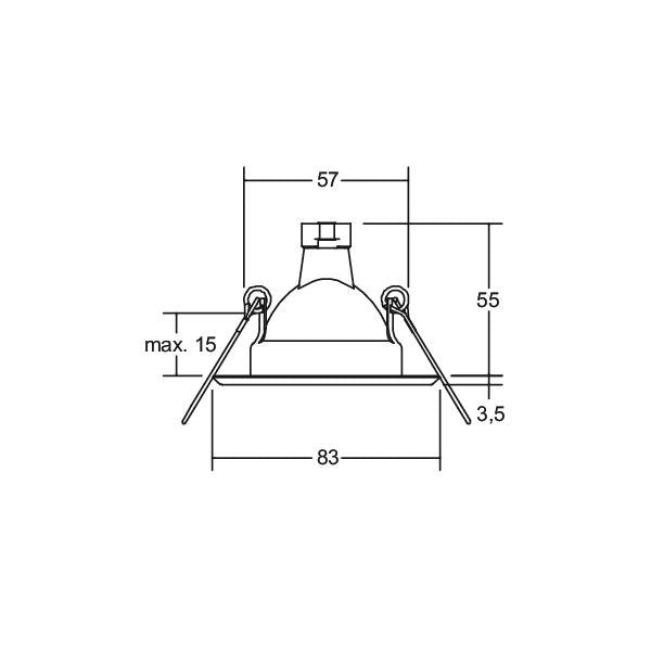 Brumberg Leuchten - Downlight/Strahler/Flutlicht NV-EB-Downlight 01-70020 50W GX5,3 mattchrom